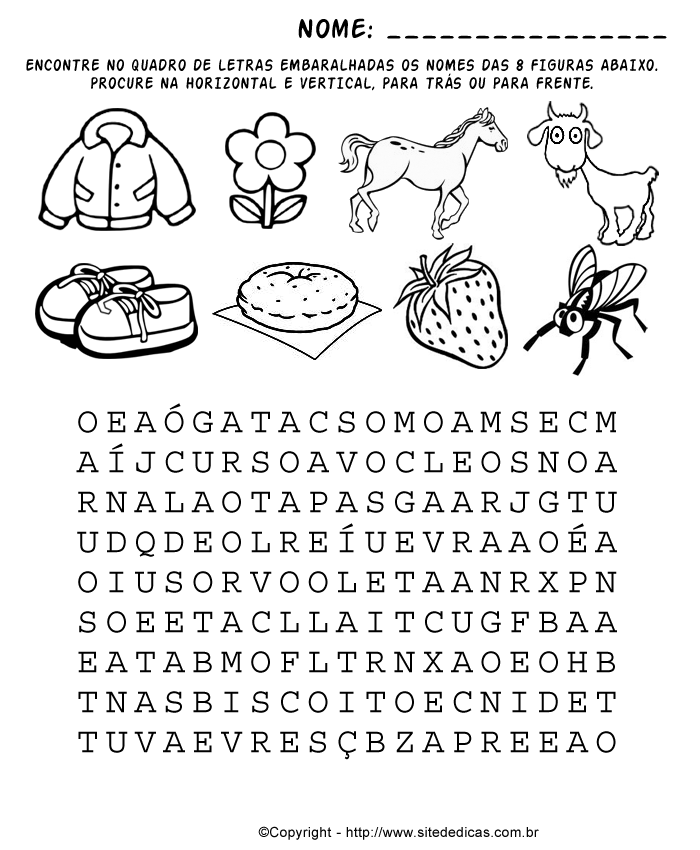 Atividades Didáticas para Impressão - Exercícios com Caça Palavras - Dicas  para Pais e Educadores