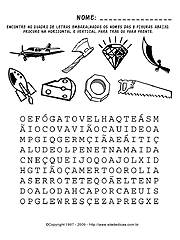 Folhas com Atividades Didáticas para Imprimir - Exercícios com Caça Palavras 