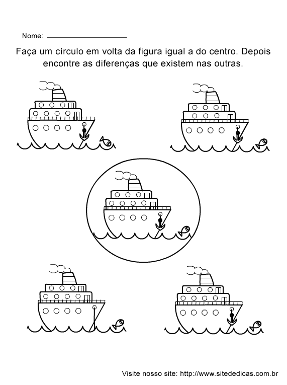 Folhas com Atividades Didáticas para Imprimir - Exercícios de