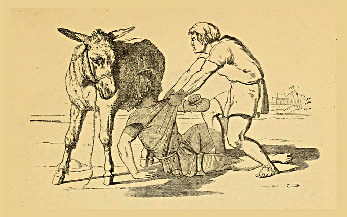 Fábulas de Esopo Ilustradas - O Asno e sua Sombra Fábulas de Esopo Ilustradas - O Asno e sua Sombra