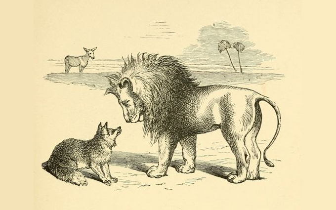 Fábulas de Esopo Ilustradas - O Asno, a Raposa e o Leão Fábulas de Esopo Ilustradas - O Asno, a Raposa e o Leão