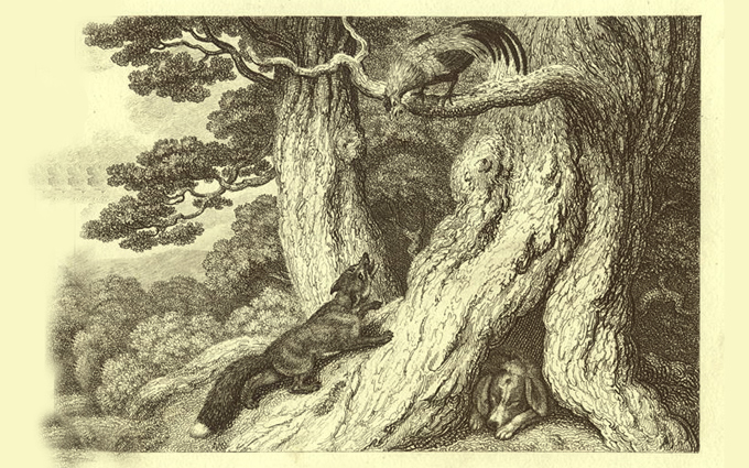 Fábulas de Esopo Ilustradas - O Cachorro, o Galo e a Raposa Fábulas de Esopo Ilustradas - O Cachorro, o Galo e a Raposas