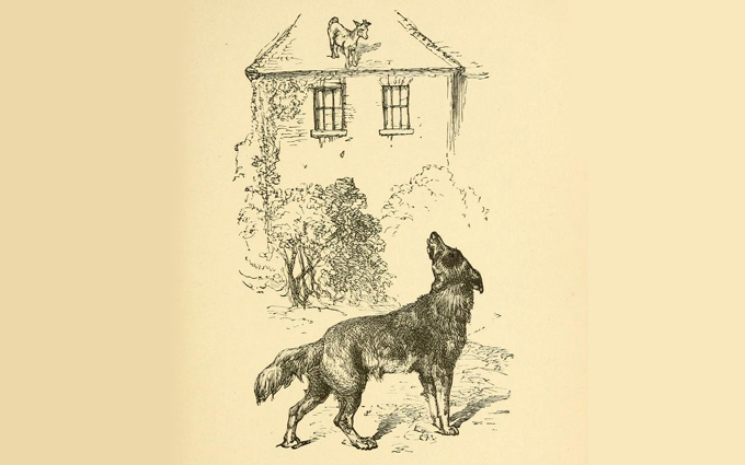 Fábulas de Esopo Ilustradas - O Cordeiro em Cima do Telhado Fábulas de Esopo Ilustradas - O Cordeiro em Cima do Telhados