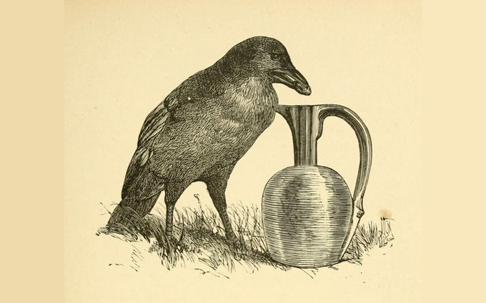 Fábulas de Esopo Ilustradas - O Corvo e o Jarro Fábulas de Esopo Ilustradas - O Corvo e o Jarro