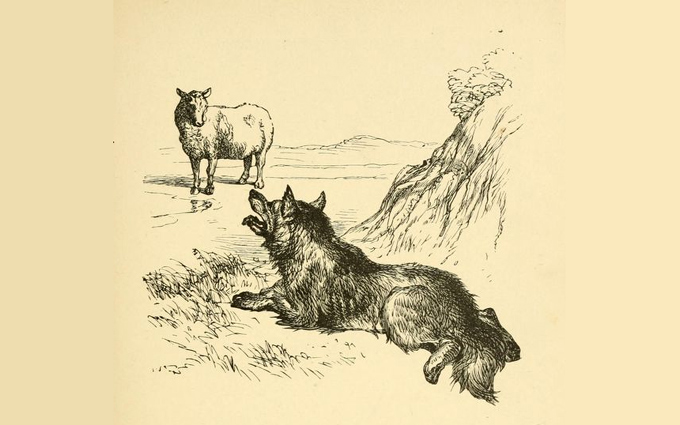 Fábulas de Esopo Ilustradas - O Lobo e a Ovelha Fábulas de Esopo Ilustradas - O Lobo e a Ovelha