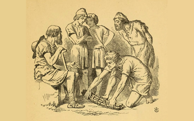 Fábulas de Esopo Ilustradas - O Pai e seus Filhos Brigões Fábulas de Esopo Ilustradas - O Pai e seus Filhos Brigões