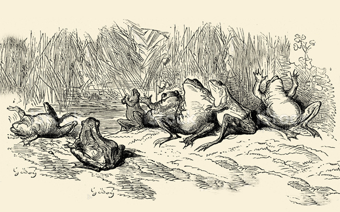 Fábulas de Esopo Ilustradas - Os Garotos e as Rãs Fábulas de Esopo Ilustradas - Os Garotos e as Rãs