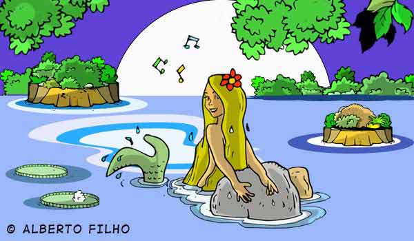 O Mito da Iara ou Mãe Dágua - Folclore tradicional Brasileiro ilustrado O Mito da Iara ou Mãe Dágua - Folclore tradicional Brasileiro ilustrado