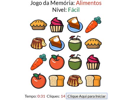 Jogos da Memória infantis Online: As Frutas