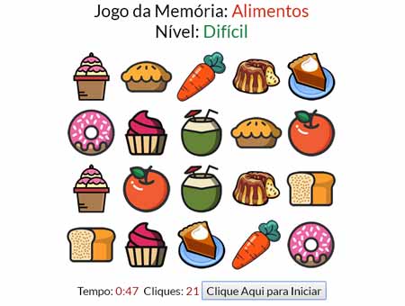 Jogo educativo para memória infantil para encontrar imagens